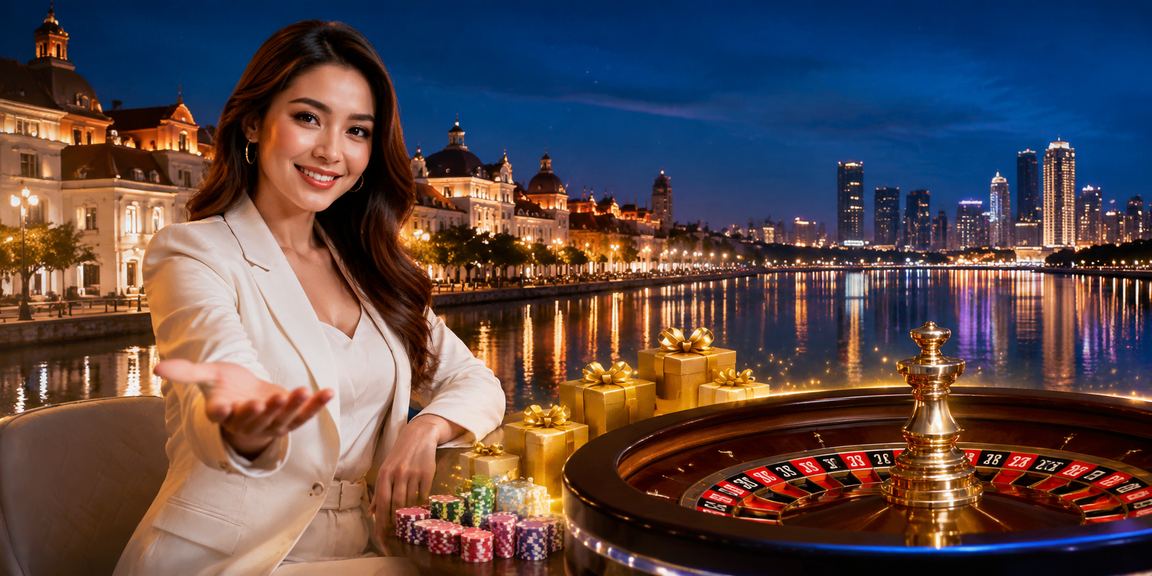 Meja roulette dengan dealer wanita profesional di casino vivo88